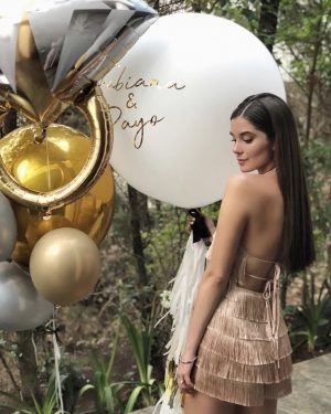 Globo Gigante Blanco+Arreglo Anillo