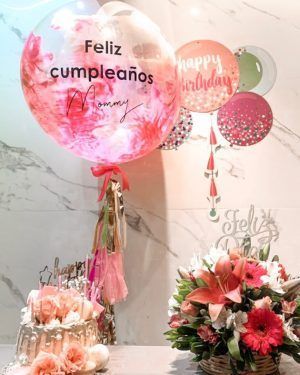 Burbuja con Pintura Rosa