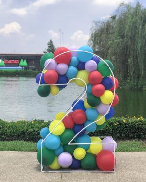 Numero 3D con Globos