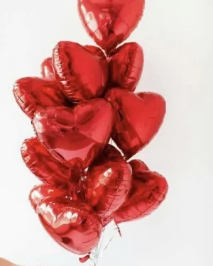 Paquete 12 globos corazones