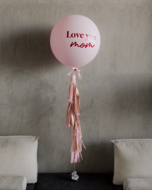 Globo mediano rosa para mamá