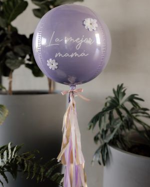 Globo esfera lila flores