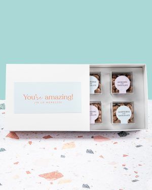 Caja con chocolates "You´re amazing"