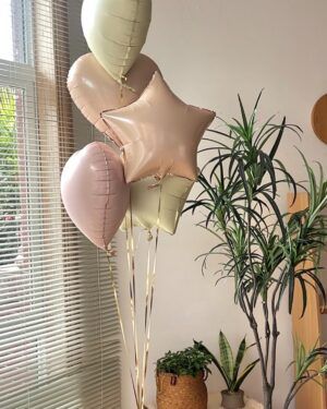 Bouquet Globos Nude Pasteles