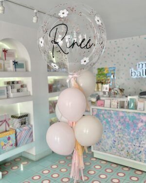 Bouquet Globo Confeti Rose Gold